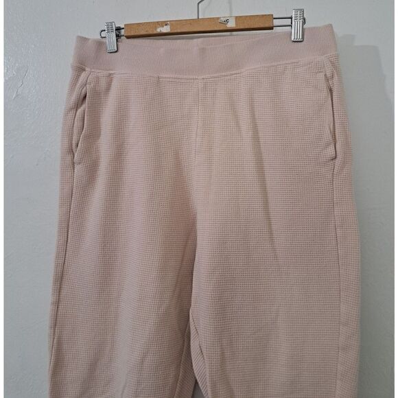 Cos Womens Large Sweatpants Joggers Waffle Knit Light Peach Color - Picture 4 of 8